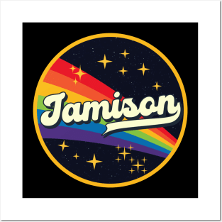 Jamison // Rainbow In Space Vintage Style Posters and Art